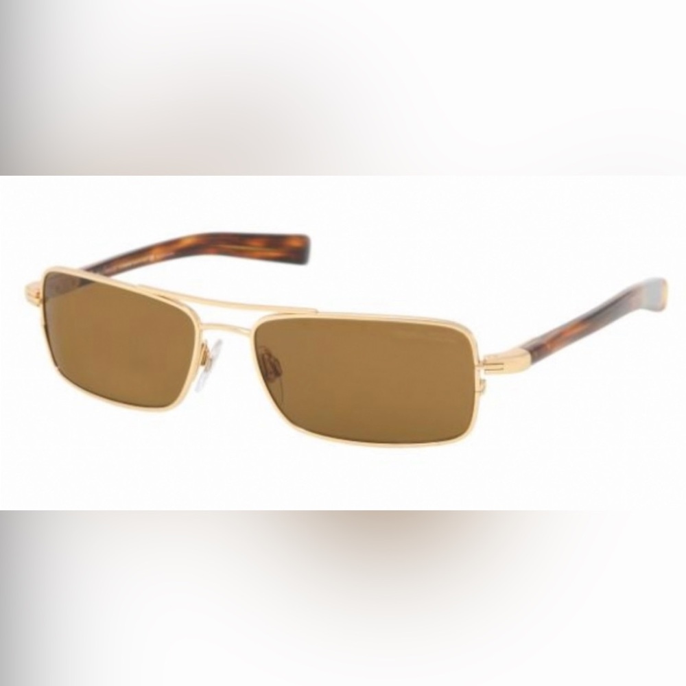 RALPH LAUREN PURPLE LABLE 9510T UNISEX SUNGLASSES 18K GOLD PLATED TITANIUM